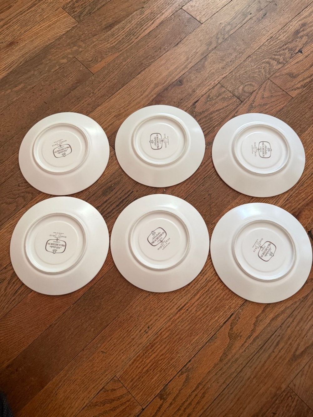 Noritake Mardi Gras Saucers in White Orange, Yellow and Brown Accents Set of 6 - Picture 8 of 8